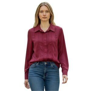 Laura Scott Burgundy Blouse